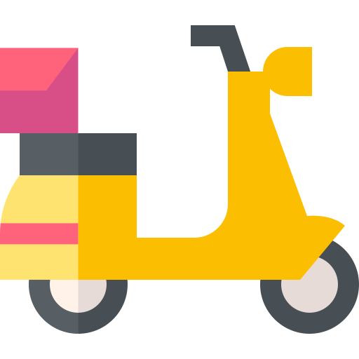 Delivery bike Basic Straight Flat icon