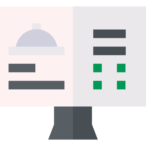 onlinereservierung Basic Straight Flat icon