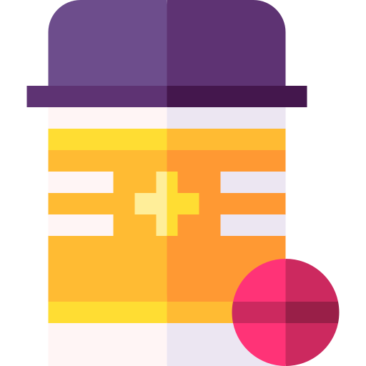 Pills bottle Basic Straight Flat icon