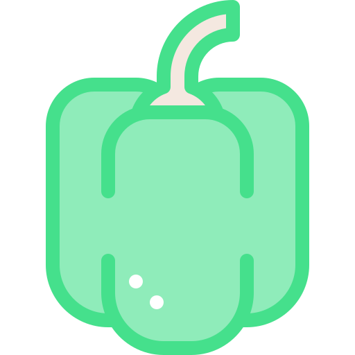 Зеленый перец Detailed color Lineal color иконка