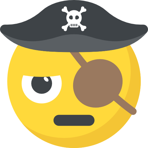 piraat Flat Color Flat icoon