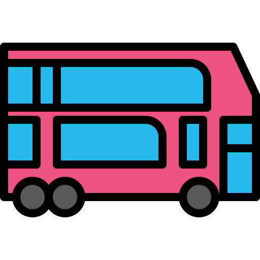 bus Darius Dan Lineal Color icon