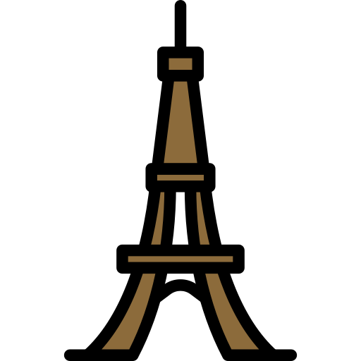 wieża eiffla Darius Dan Lineal Color ikona