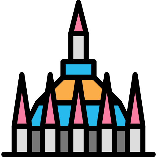 Świątynia Darius Dan Lineal Color ikona