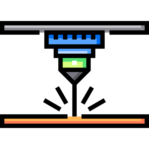 레이저 절단 Detailed Straight Lineal color icon