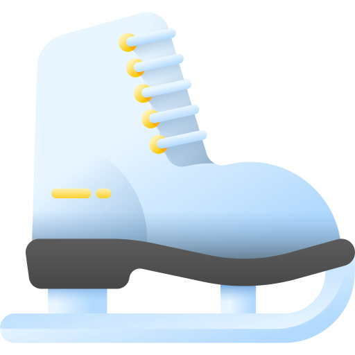 Ice skating shoes 3D Color icon