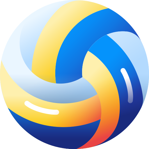 vóleibol 3D Color icono