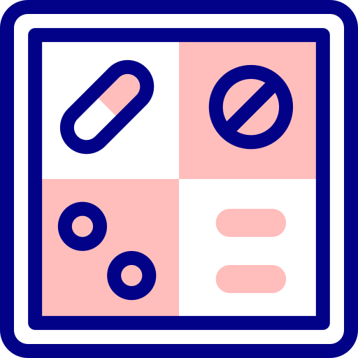 caixa de comprimidos Detailed Mixed Lineal color Ícone