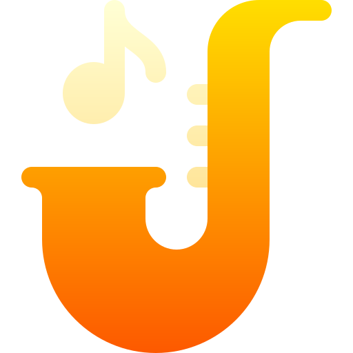 saxofoon Basic Gradient Gradient icoon