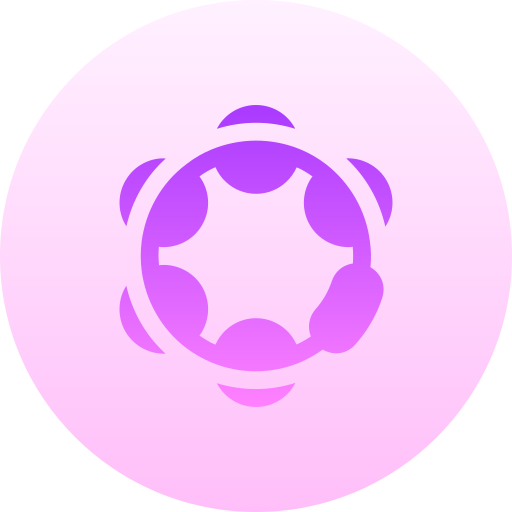 Tambourine Basic Gradient Circular icon