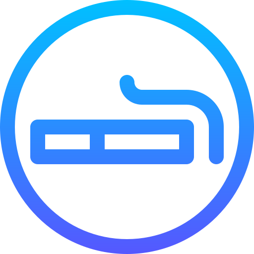 Área de fumadores Basic Gradient Lineal color icono
