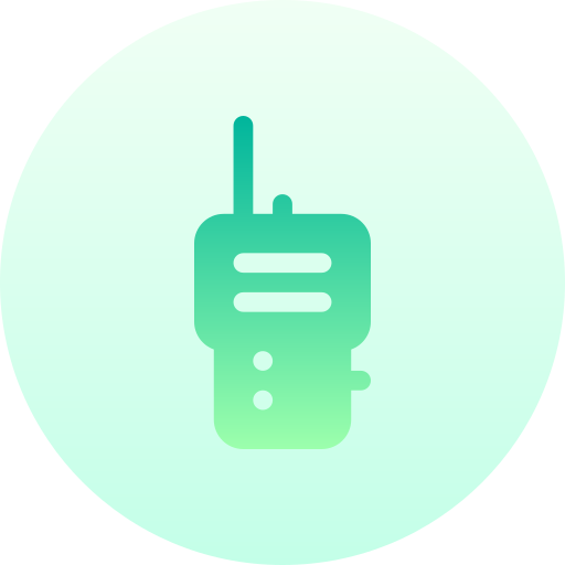 walkie-talkie Basic Gradient Circular icono