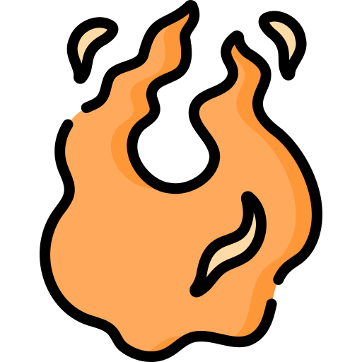 fuego Special Lineal color icono