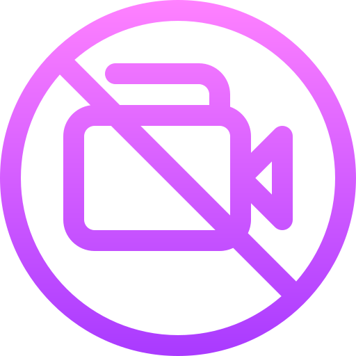 No camera Basic Gradient Lineal color icon