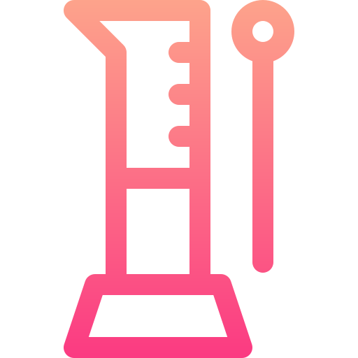 Graduated cylinder Basic Gradient Lineal color icon