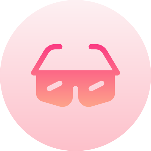 Safety glasses Basic Gradient Circular icon
