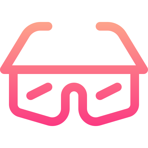 Safety glasses Basic Gradient Lineal color icon