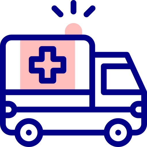 ambulans Detailed Mixed Lineal color ikona