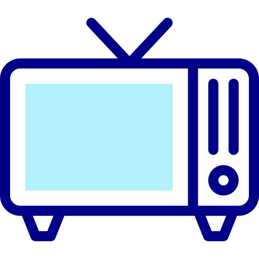 Old tv Detailed Mixed Lineal color icon