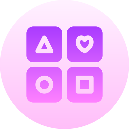 Memory game Basic Gradient Circular icon