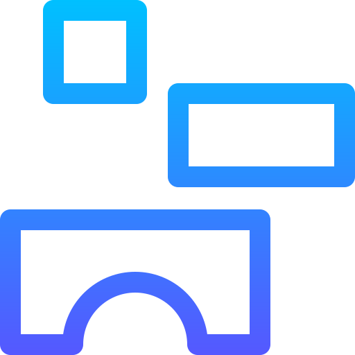 블록 Basic Gradient Lineal color icon