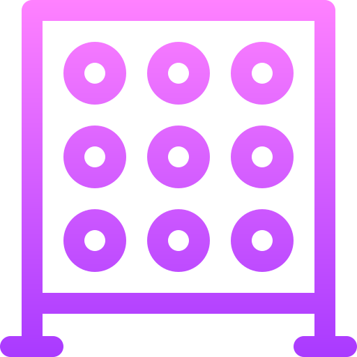 4つ接続する Basic Gradient Lineal color icon