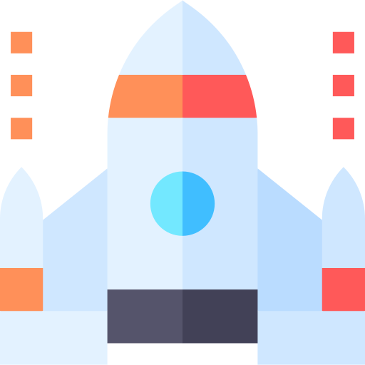 Space ship Basic Straight Flat icon