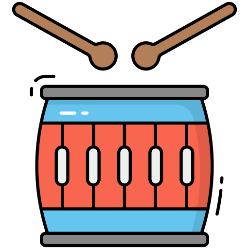 ドラム Generic Thin Outline Color icon