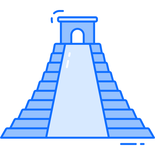 piramide maya Generic Blue icona