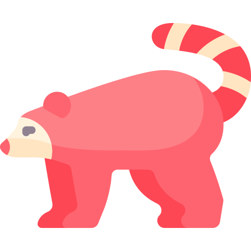 panda rouge Special Flat Icône