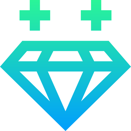 Diamond Super Basic Straight Gradient icon