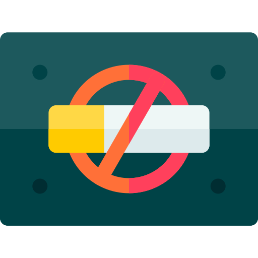 niet roken Basic Rounded Flat icoon