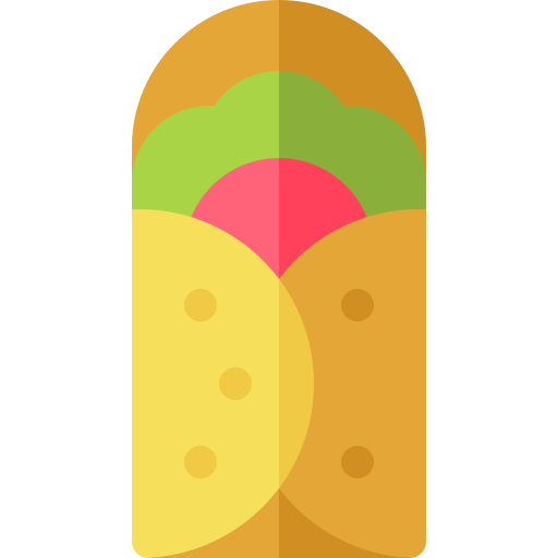 burrito Basic Rounded Flat icono