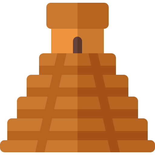 pirâmide maia Basic Rounded Flat Ícone