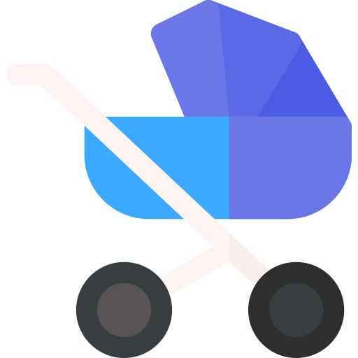 Stroller Basic Rounded Flat icon