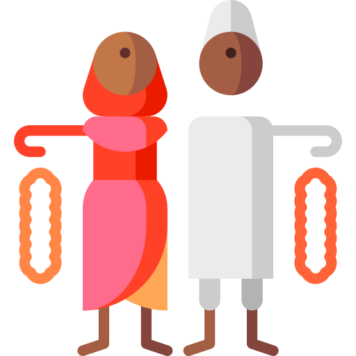 Couple Puppet Characters Flat icon