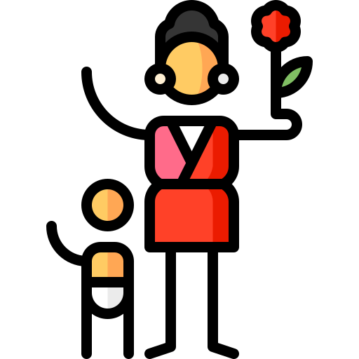어머니 Puppet Characters Lineal Color icon