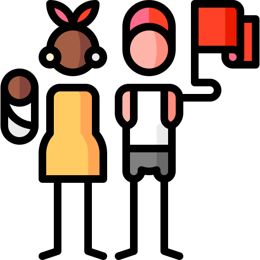 zivilrecht Puppet Characters Lineal Color icon