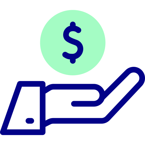 お金を節約する Detailed Mixed Lineal color icon