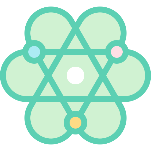 Atom Detailed color Lineal color icon