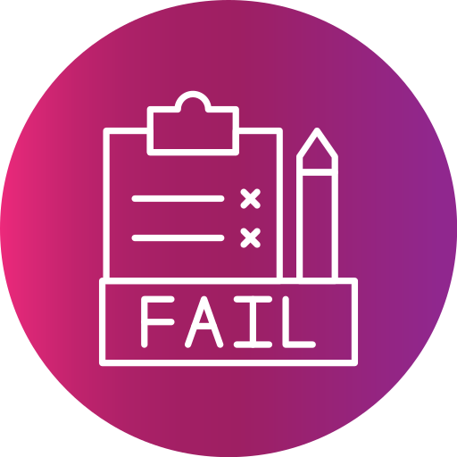 Fail Generic Flat Gradient icon