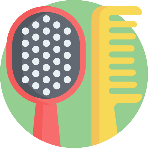 Hair comb Detailed Flat Circular Flat icon