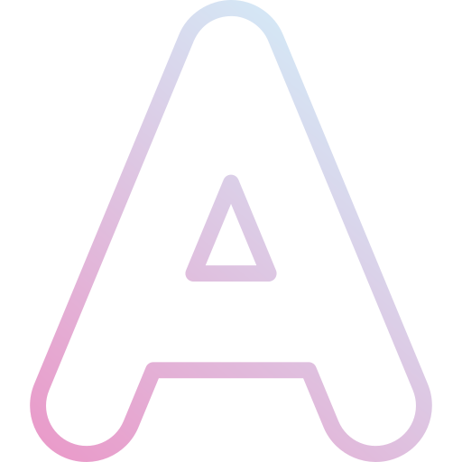 letter a Super Basic Rounded Gradient icoon
