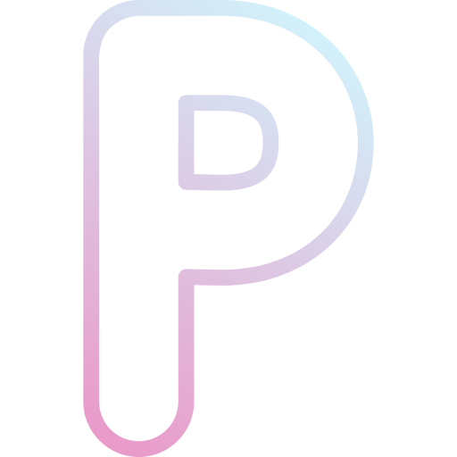 편지 p Super Basic Rounded Gradient icon