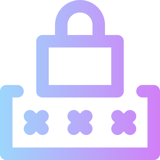 mot de passe Super Basic Rounded Gradient Icône