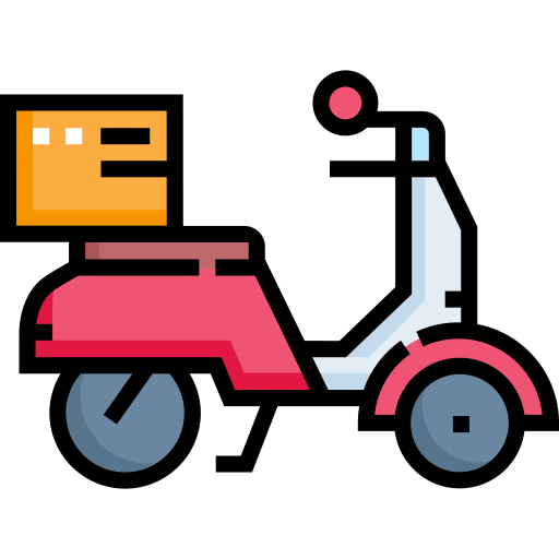 Delivery bike Detailed Straight Lineal color icon