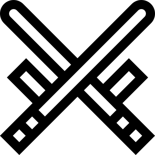 wapenstokken Basic Straight Lineal icoon