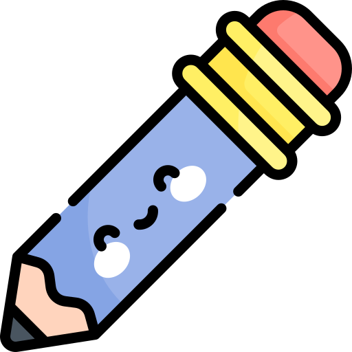 Pencil Kawaii Lineal color icon