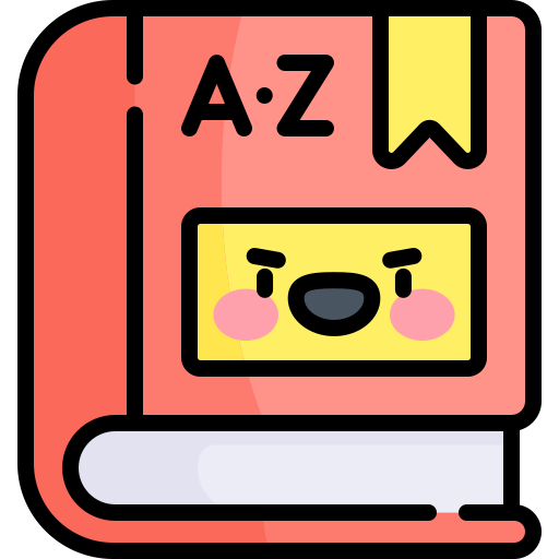 Dictionary Kawaii Lineal color icon