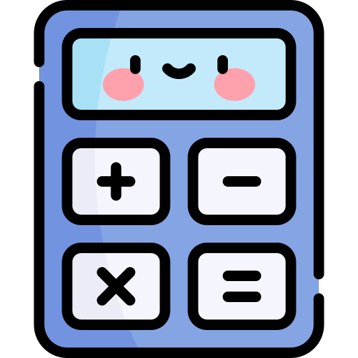 calculadora Kawaii Lineal color Ícone